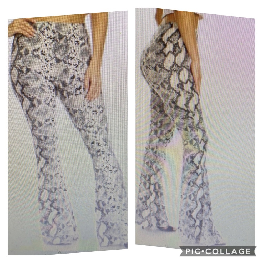 Snake skin print pants
